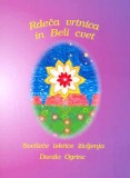 Rdeča vrtnica in beli cvet